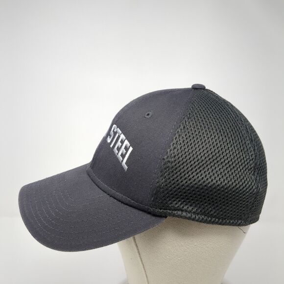 Kahn Steel Fitted Mesh Back Hat Gray M/L Stretch New Era 39Thirty - Picture 3 of 8